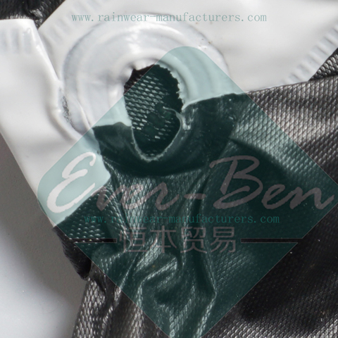 China black PVC plastic macs adults vent holes